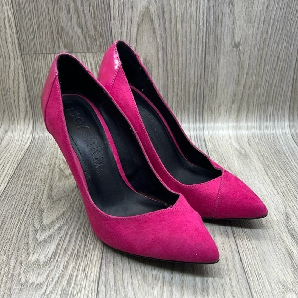 Bershka  Pink Suede Heels